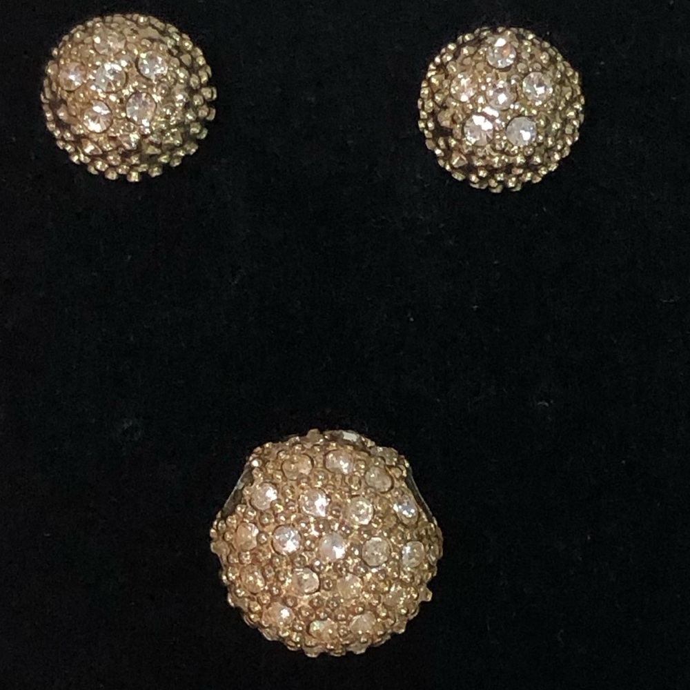 Crystal pendant & earrings set